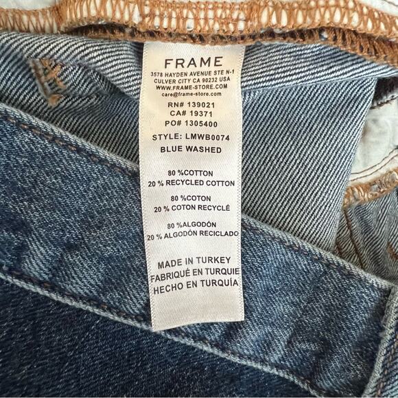 Frame Men’s Reconstructed Button Fly Two Tone Slim Straight Blue Jeans Size 32 - Picture 9 of 12